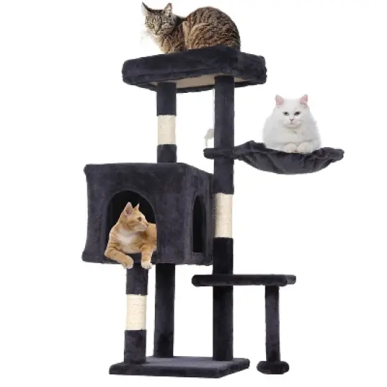 BestMassage Cat Tree 36 inch Tall Cat Tower for Indoor Cats with Cat Scratching Post Multiple Platforms Cozy Condo and Hanging Toy image {9}