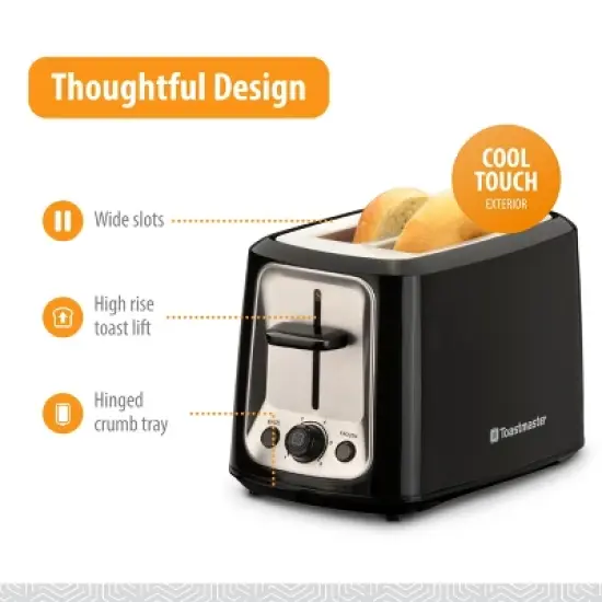 Toastmaster 2-Slice Cool Touch Toaster, Black image {2}
