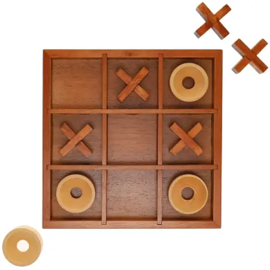 WE Games Tic Tac Toe Wooden Board Game, Patio Decor, Outdoor Games, Backyard Games, Camping Games, Outside Games, Birthday Gifts, Living Room Decor image {2}