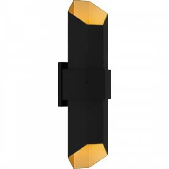 Quoizel Lighting Chasm 1 - Light Sconce in  Matte Black Gold image {2}