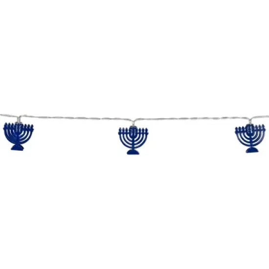 Northlight Menorah  Light Set - Clear LED - 5' Clear Wire - 10ct image {6}