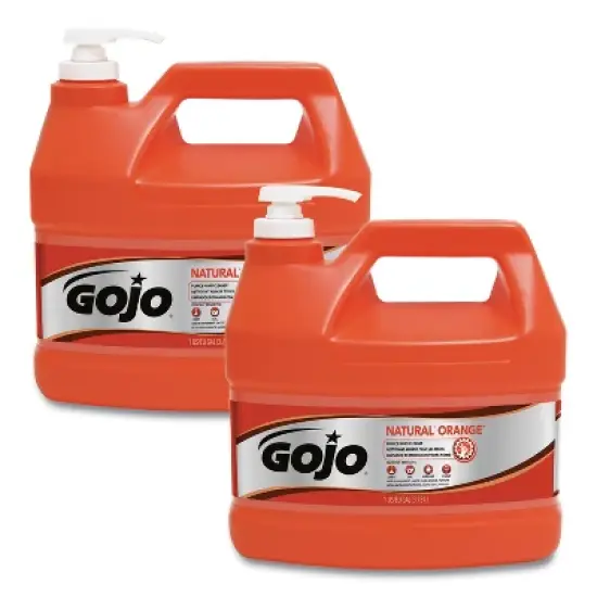 GOJO NATURAL ORANGE Pumice Hand Cleaner, Citrus Scent, 1 gal, 2/Carton image {6}