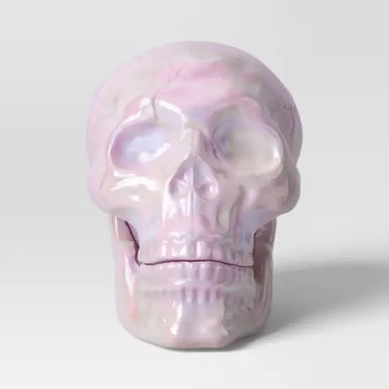 10" Large Plated Skull Halloween Decorative Prop - Hyde and EEK! Boutique&trade; image {5}