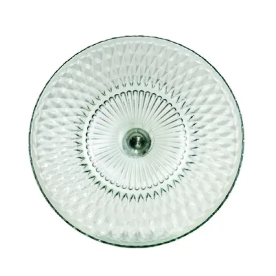 Amici Home Rochester Glass Footed Cake Stand - Round Pedestal for Cakes, Cupcakes, Pastries & Party Desserts, Decorative Centerpiece - Tinted Green image {1}