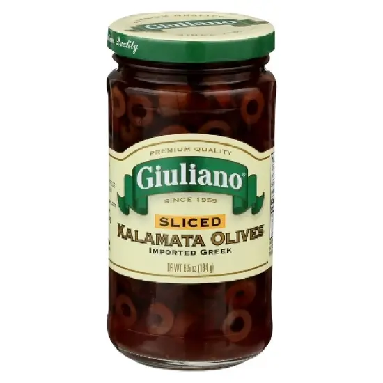 Giuliano Sliced Kalamata Olives - Case of 6 - 6.5 oz image {1}