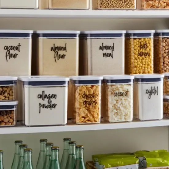 Talented Kitchen 170 Pack Script Keto Diet Ingredients Pantry Label Stickers for Food Storage Container, Jar & Canisters image {1}