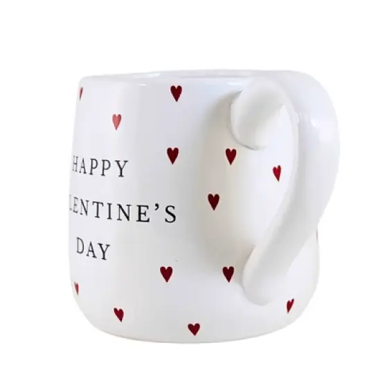 Craftoutlet.Com 4.25 In Happy Valentine's Day Latte Mug , Love Gift Coffee Cup (1PC) image {2}