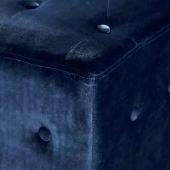 Esther Tufted Ottoman Navy Blue - Christopher Knight Home image {2}