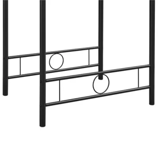 Yaheetech Modern Round Dining Table Set for 2 with Steel Legs, Storage Rack for Kitchens image {4}