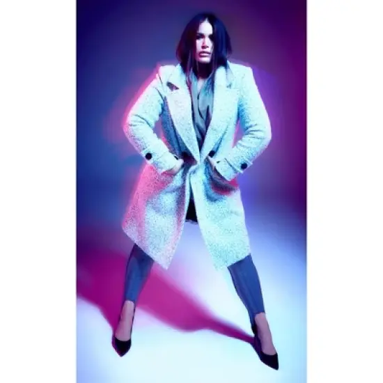 Women's Plus Size Emma Coat - grey | CITY CHIC image {2}