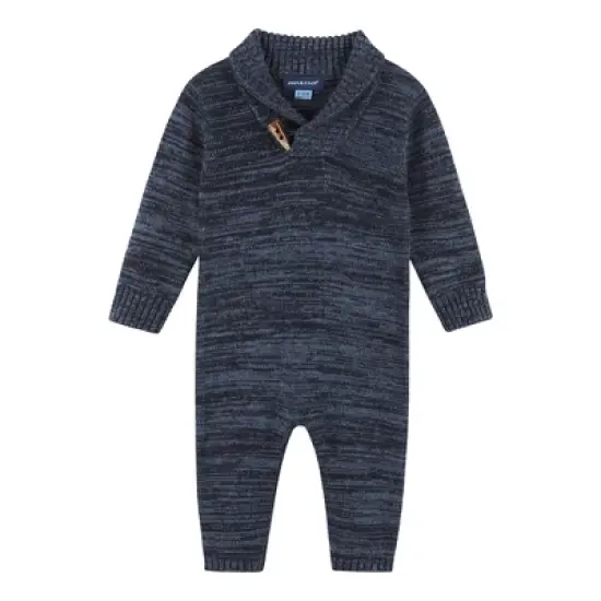 Andy & Evan Boys Sweater Romper W Booties Blue, Size Infant (0 - 12 Months) image {2}