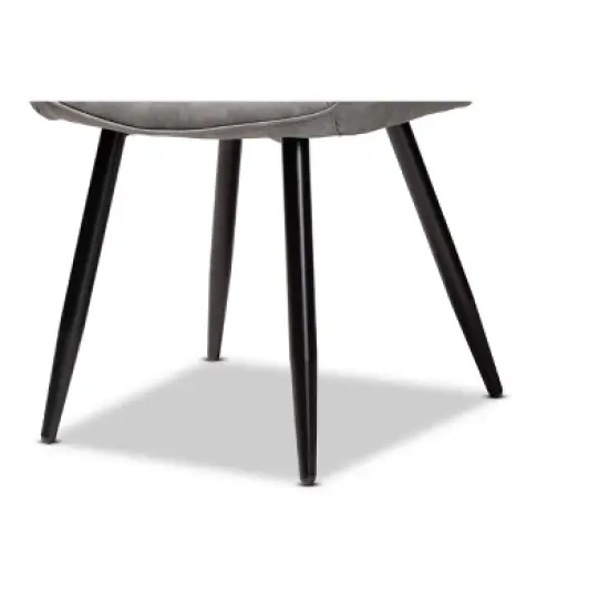 4pc Astrid Leather Upholstered Metal Dining Chairs - Baxton Studio image {3}