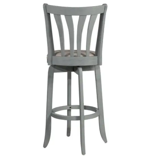 30" Savana Swivel Height Barstool Blue Wirebrush/Cream - Hillsdale Furniture image {2}