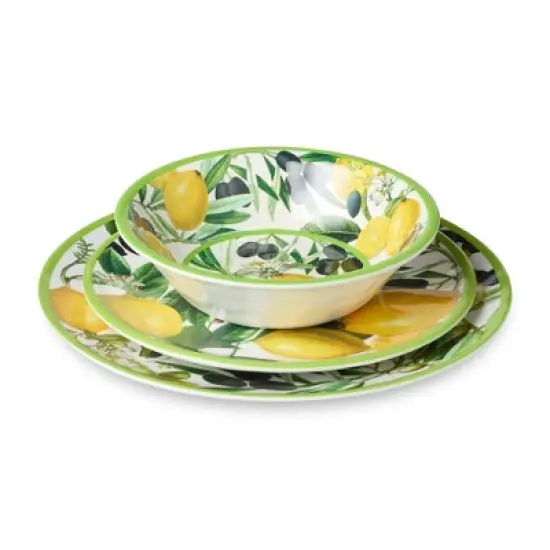 Certified International 12pc Limone Melamine Dinnerware Set image {2}