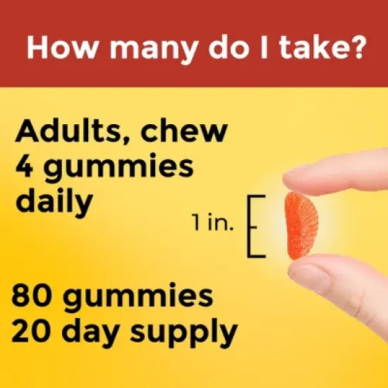 Nature Made Vitamin C Gummies Maximum Strength Dosage Immune Support 1000 mg Per Serving - 80ct image {6}