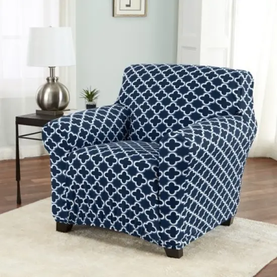 Great Bay Home Stretch Printed Washable Chair Slipcover image {8}