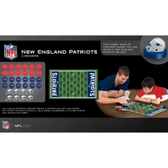 MasterPieces Officially licensed NFL New England Patriots Checkers Board Game for Families and Kids ages 6 and Up image {3}