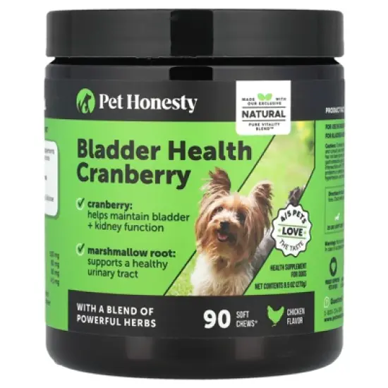 Pet Honesty Bladder Health Cranberry, For Dogs, Chicken, 90 Soft Chews, 9.5 oz (270 g) image {3}