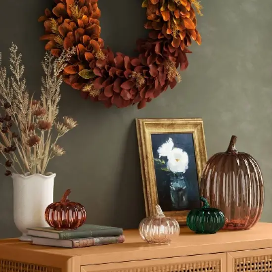 3pk Fall Glass Pumpkins - Threshold&trade; image {1}