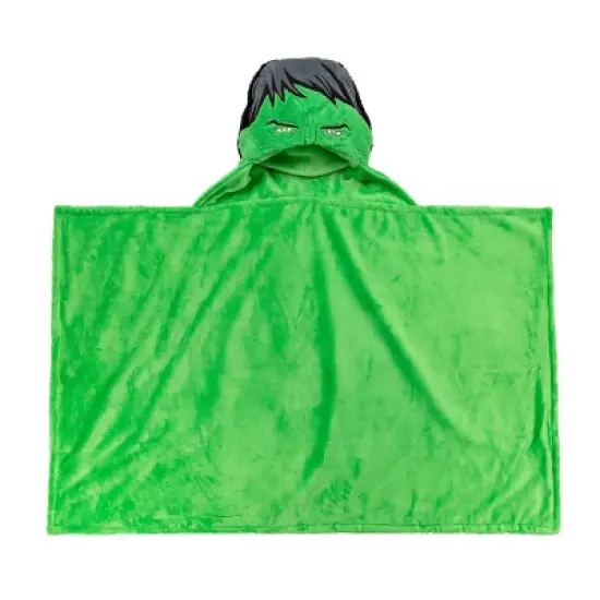 Marvel Hulk Kids' Hooded Blanket Green image {3}