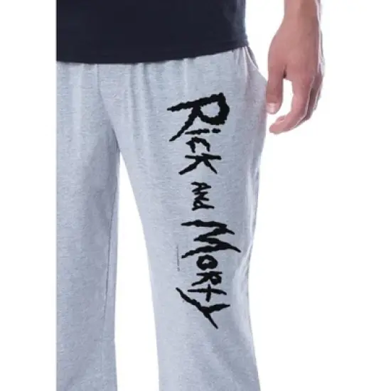 Rick and Morty Mens' TV Show Series Spaceship Title Sleep Pajama Set Multicolored image {2}