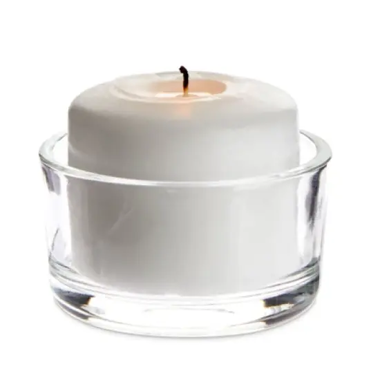 Juvale 24 Pack Clear Glass Short Tealight Candle Holders for Table Centerpieces, Wedding Receptions, Party Decorations, Restaurant Tables, 1 x 2 In image {4}