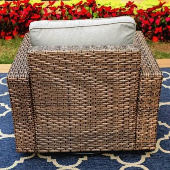 2pc Outdoor Conversation Set with Arm Chair & Coffee Table - Captiva Designs image {4}