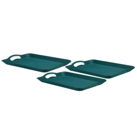 Unique Bargains Plastic Reusable Multi-Purpose Rectangle Serving Trays image {6}