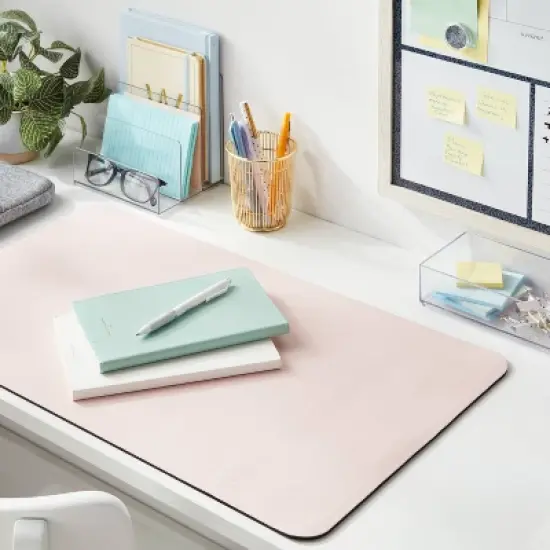 Non-Slip Rollup Desk Mat Pink - Brightroom&trade; image {1}