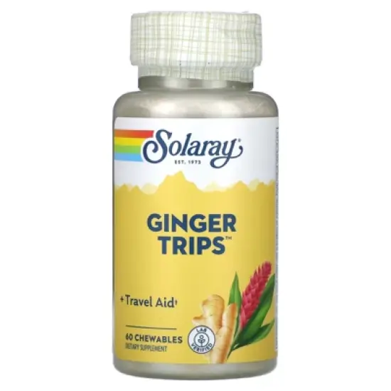 Solaray Ginger Trips, 60 Chewables image {4}
