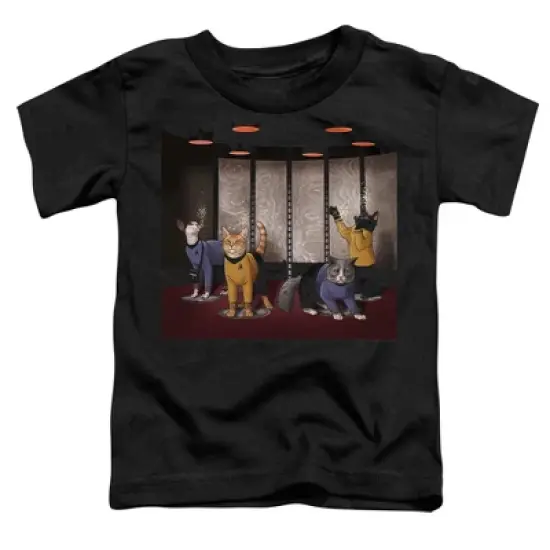 Toddler Boys' Star Trek Beam Meow Up T-Shirt Black image {1}