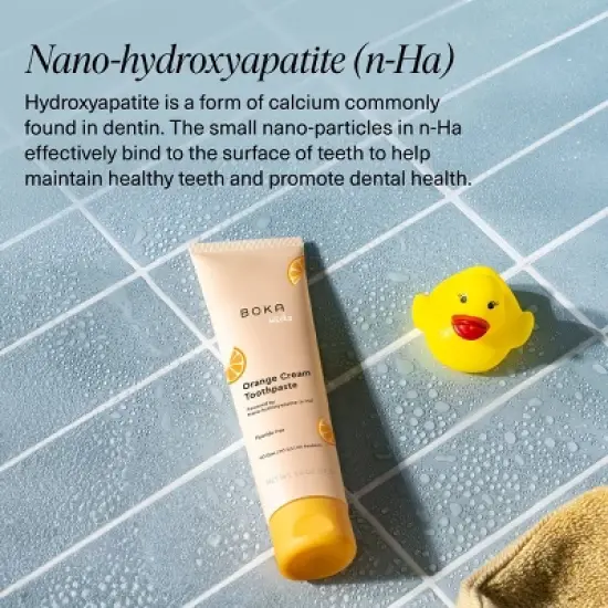 Boka Kids' Fluoride-Free Nano Hydroxyapatite Toothpaste - Orange Cream - 3.4oz image {4}