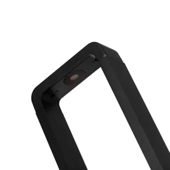 Gardenised Decorative Driveway Bollard Rectangle LED Garden Light, Large Black Aluminum Pathway Yard Outdoor Light image {4}