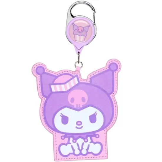 Sanrio Hello Kitty and Friends Merchandise Lanyard Snack Shop Kuromi Retractable Reel ID Badge Holder Keychain Multicolored image {4}
