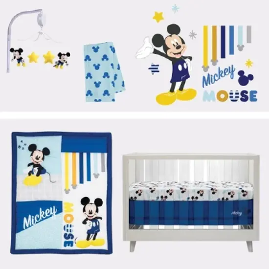 Lambs & Ivy Forever Mickey Mouse Fitted Crib Sheet image {3}