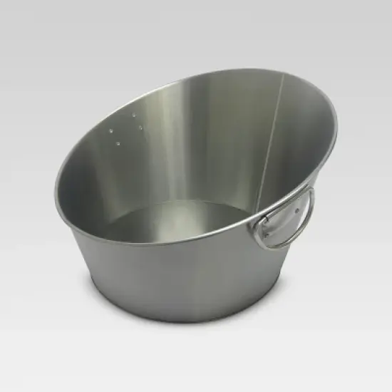 10.5L Stainless Steel Angled Beverage Tub - Threshold&trade;: Drink Bucket Party Ice Bucket for Cold Beverages image {1}