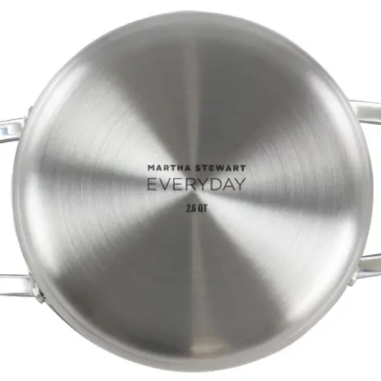 Martha Stewart Everday Midvale 2.6 Quart Stainless Steel Saucepan with Lid image {2}