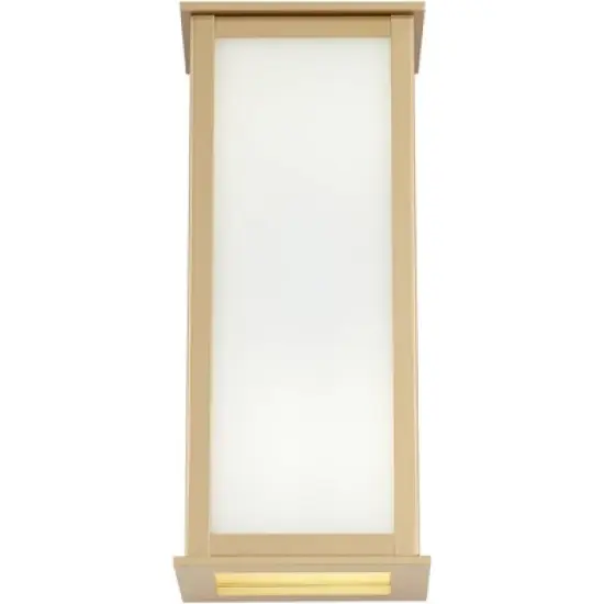 John Timberland Modern Outdoor Wall Light Fixture Warm Gold 12 3/4" Milky White Glass Shade for Exterior Barn Deck House Porch Yard Patio Outside Home image {4}