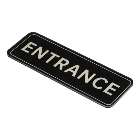 Unique Bargains Acrylic Self-Adhesive Decor Home Door ENTRANCE Sign image {4}