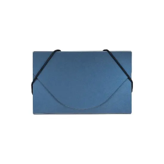 JAM Paper Plastic Business Card Holder Case Blue Metallic Sold Individually (3656189) image {4}
