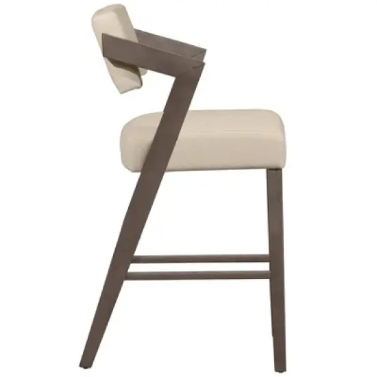 36" Snyder NonSwivel Barstool Aged Gray/Ecru - Hillsdale Furniture image {6}