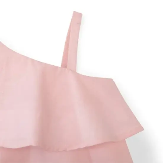 Hope & Henry Girls' One Shoulder Flounce Dress, Toddler image {1}