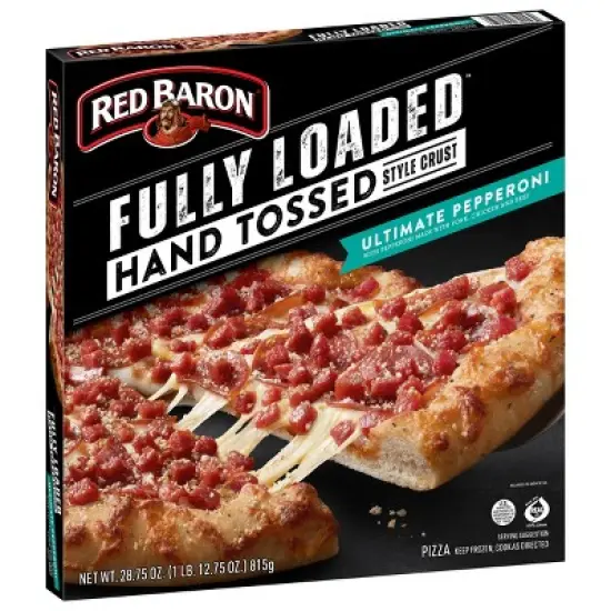 Red Baron Fully Loaded Pepperoni Hand Tossed Crust Frozen Pizza - 28.7oz image {2}
