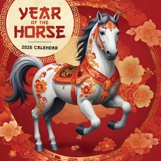 TF Publishing 13.5"x14.5" 2026 Year of the Horse Wall Calendar image {1}
