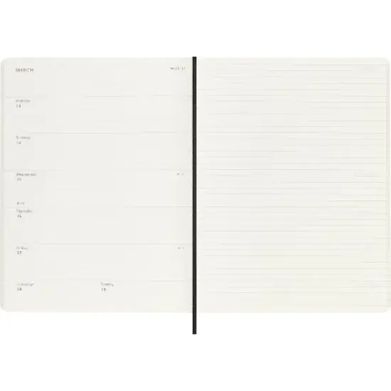 Moleskine 2023 Notebook Planner Weekly 18 Month XL Soft Cover Black image {3}