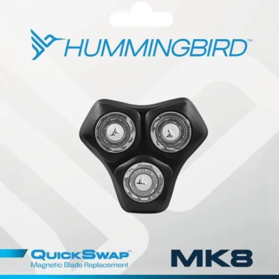 HUMMINGBIRD MK8 QuickSwap Replacement Blade Head, Genuine Blade Head Refill, Magnetic 3-Blade Head, Hypoallergenic Stainless Steel Blades image {1}