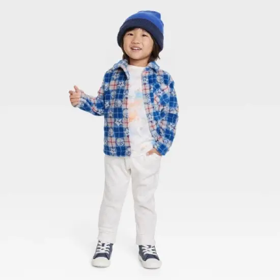 Toddler Boys' Super Mario Printed Shacket - Blue image {2}
