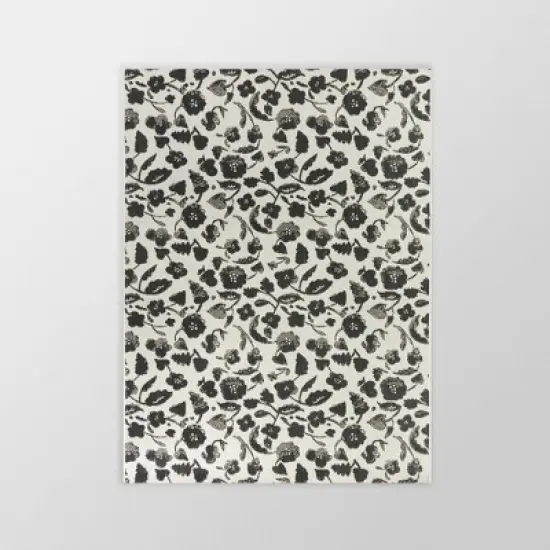Floral  Outdoor Rug Black - Opalhouse&trade; image {1}