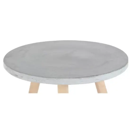 Wood Fiber Clay Patio Accent Table - Olivia & May image {1}