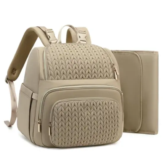 Itopfox Lightweight Stylish Diaper Backpack for Boys Girls & Baby Travel Essentials with Changing Pad & Insulated Pocket image {7}